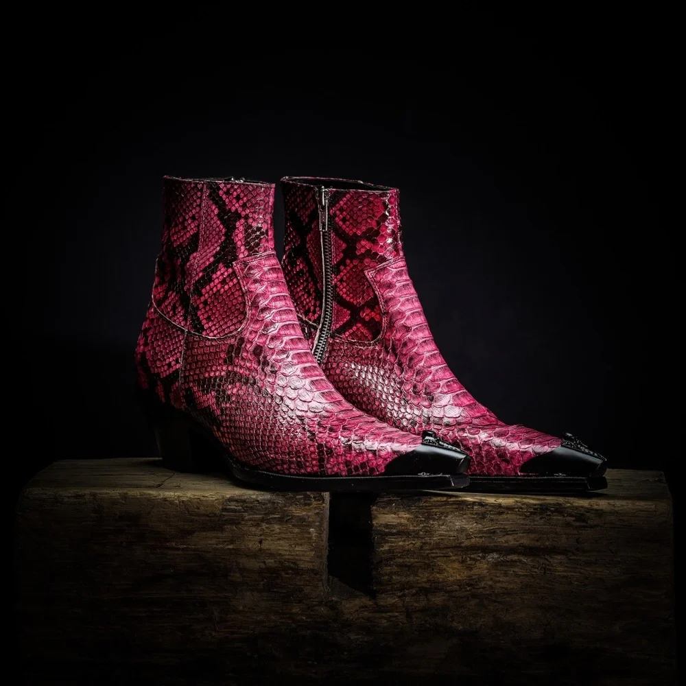 Handmade python western boots - Picture 1 of 8
